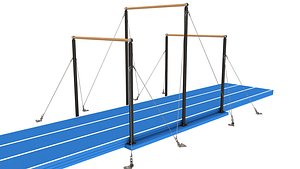 3D Gymnastics Uneven Bars model