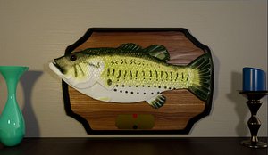 Rigged Singing Fish model