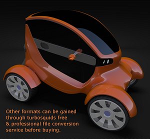 3d electric concept car model