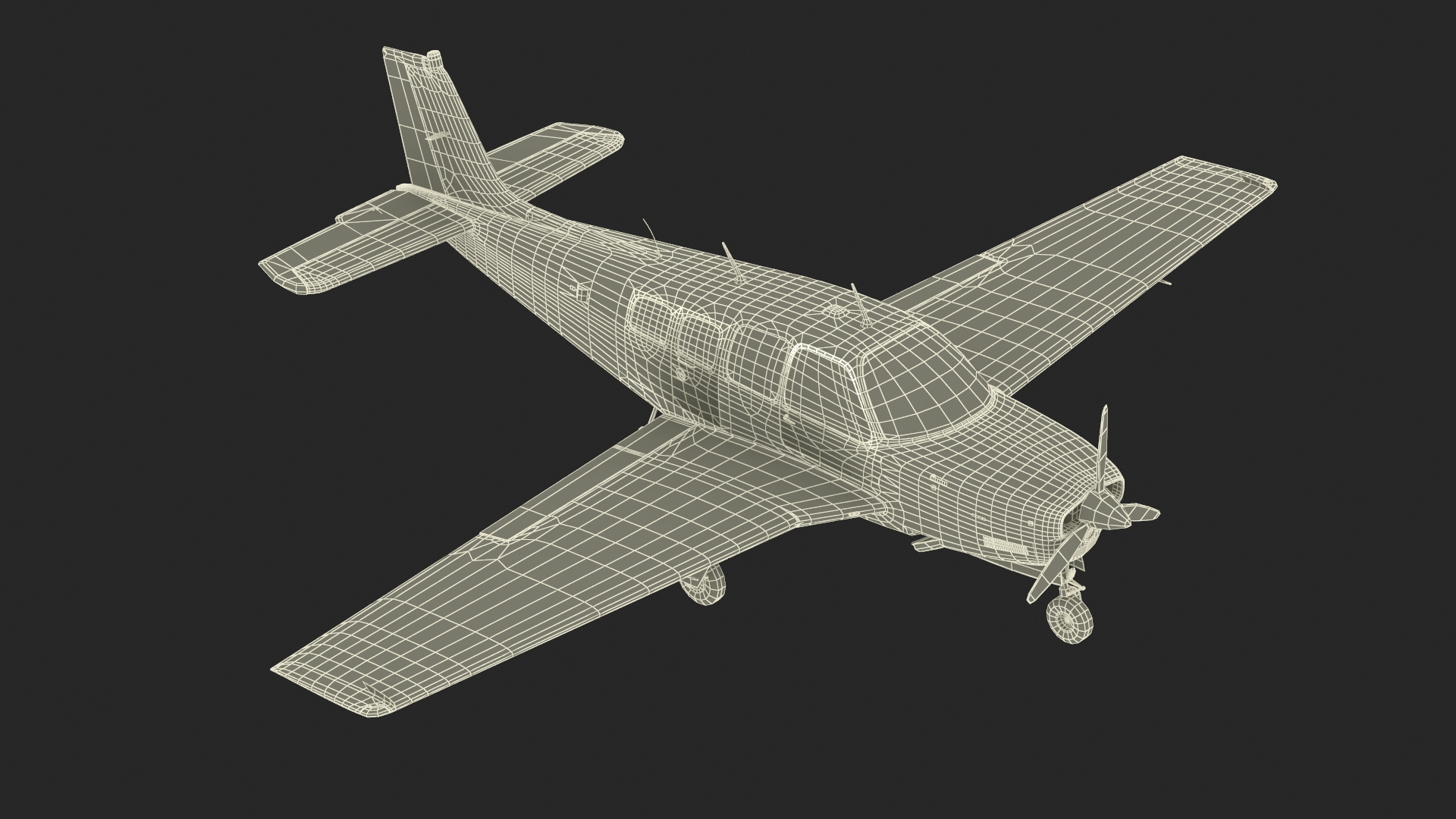 3D Model Single Engine Light Aircraft Beechcraft Bonanza Rigged For ...