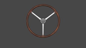 30s Racing Car Steering Wheel 3D