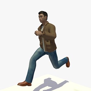 Animated Casual Man Running