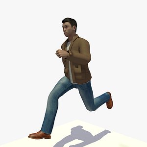 Animated Casual Man Running