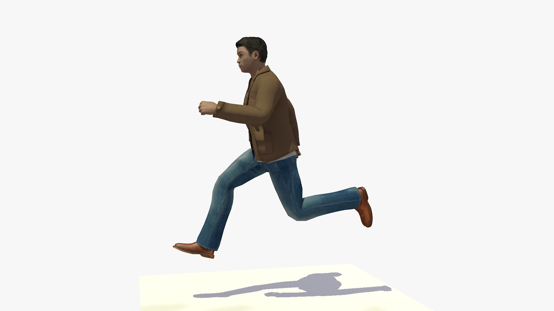 Animated Casual Man Running 3D model - TurboSquid 1847765