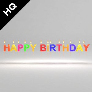 birthday candle 3d max
