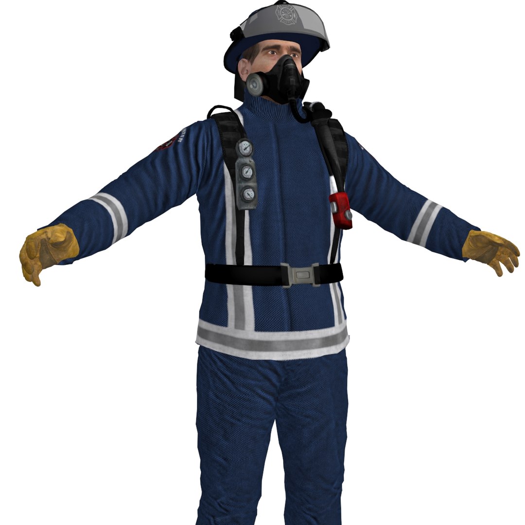 3d Model Fireman 3