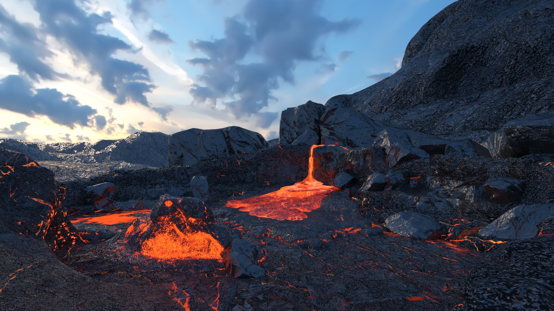 Volcanic Eruption Pbr 3D - TurboSquid 1607723