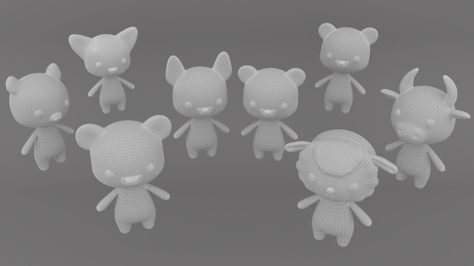 Animal collection cute pack 1 3D model https://p.turbosquid.com/ts-thumb/w3/AbLJ7E/Sb/wire_01/png/1701694514/1920x1080/fit_q87/588f6a4426b0d4cfdb49132d4c145bbb4a4e600c/wire_01.jpg