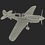 curtiss p-40 warhawk fighter 3d max
