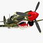 curtiss p-40 warhawk fighter 3d max