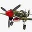 curtiss p-40 warhawk fighter 3d max