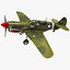 curtiss p-40 warhawk fighter 3d max