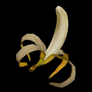 rigged banana fruit model