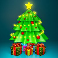 Christmass tree with gift
