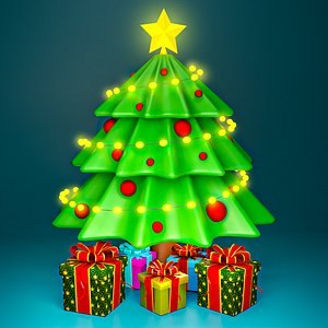 Christmass tree with gift