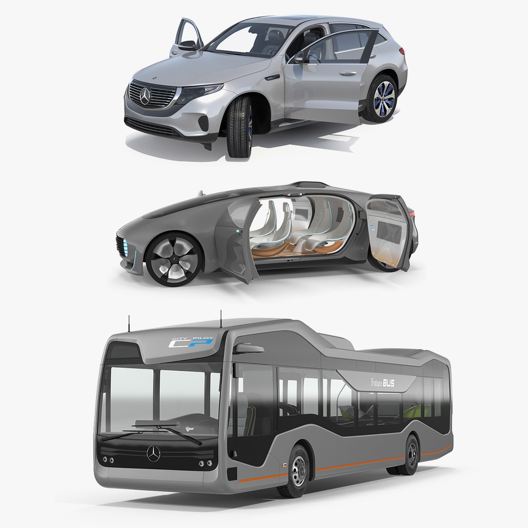 Mercedes Concept Cars Rigged Collection 3D model preview