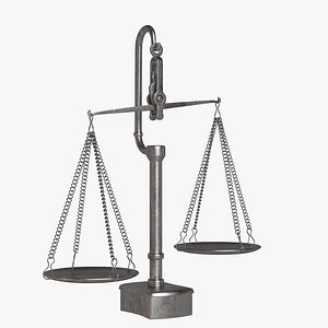3d model balance scale