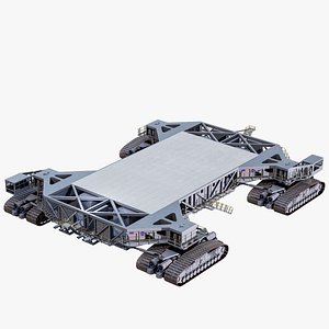 3D SLS Mobile Launcher Platform NASA Crawler PBR