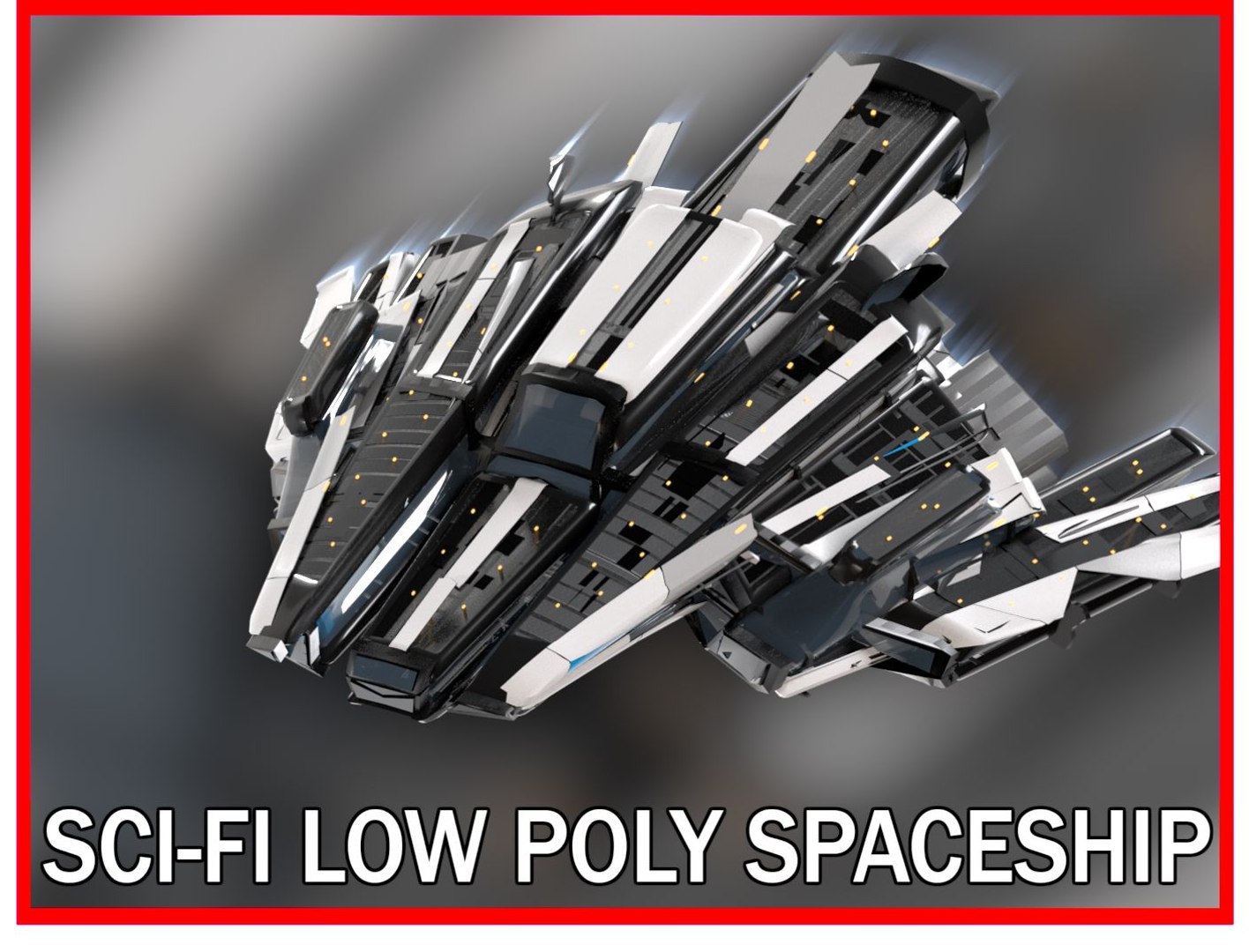 Lowpoly Sci Fi Spaceship Space Craft Air Vehicle 30 3D - TurboSquid 1842494