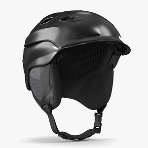 Mens Snow Helmet Matte Black 3D