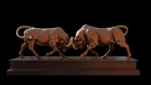 3D bull statue