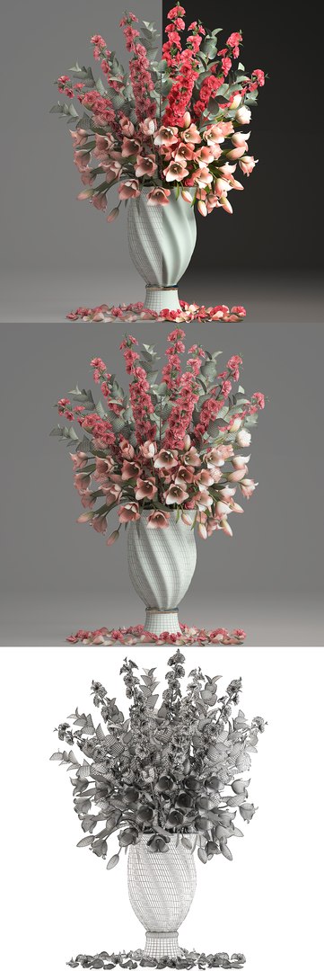 Bouquet Spring Flowers Tulips 3D Model - TurboSquid 1285705