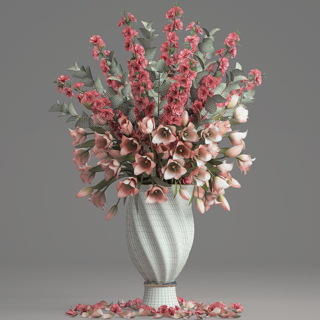 Bouquet Spring Flowers Tulips 3D Model - TurboSquid 1285705