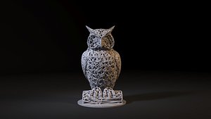 3D Owl decor model