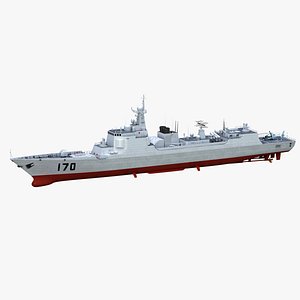 chinese type 052c destroyer 3D model