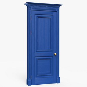 Classic Door Wood RAL 5010 3D model