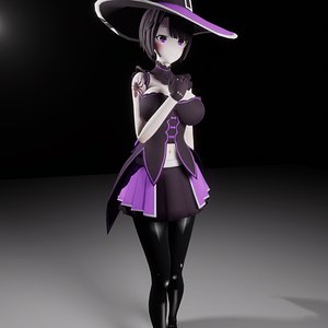 Anime Witch 01 3D