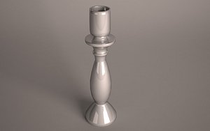candlestick chrome 3d model
