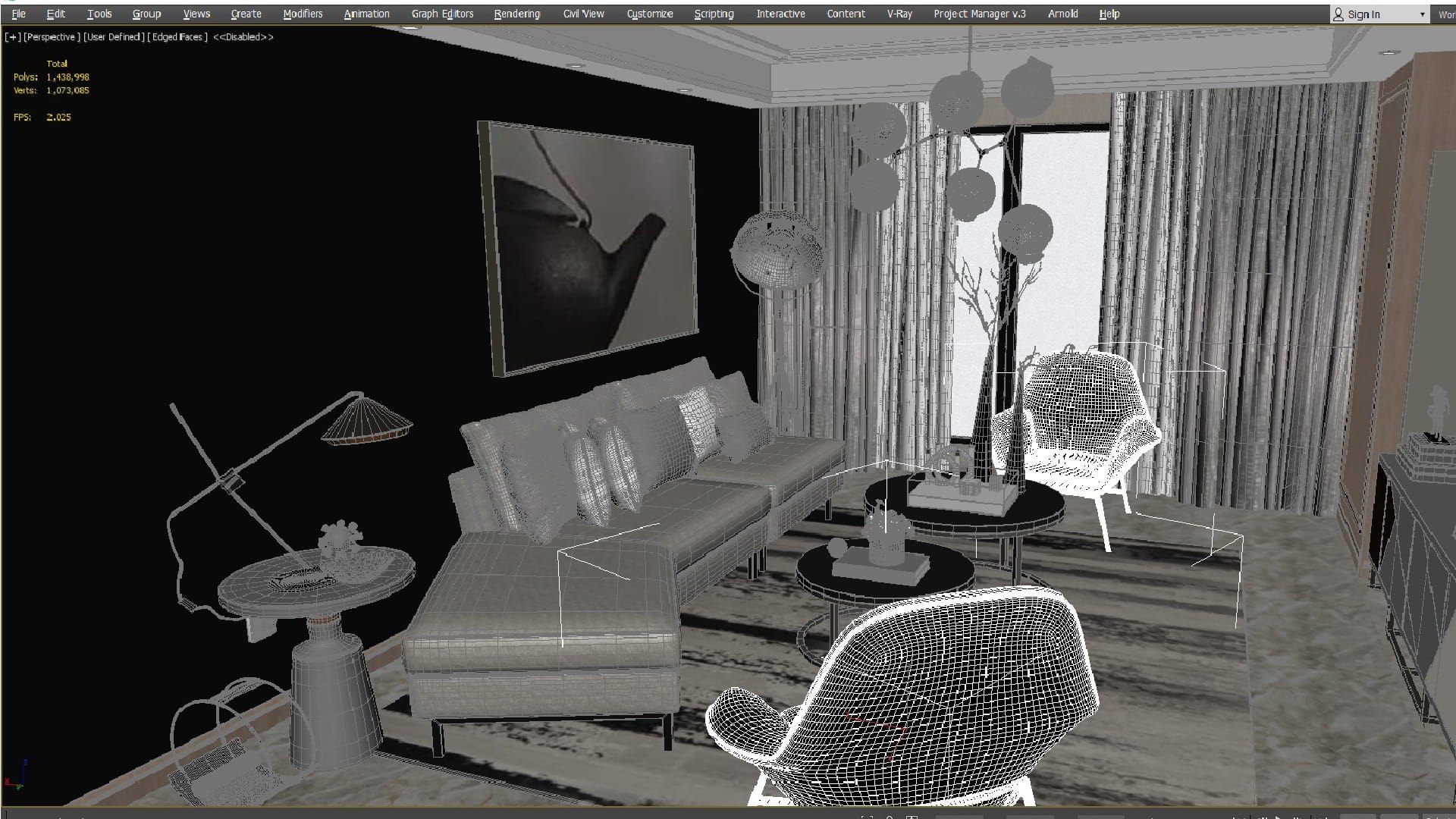 3D Model Modern Living Room - TurboSquid 2024442