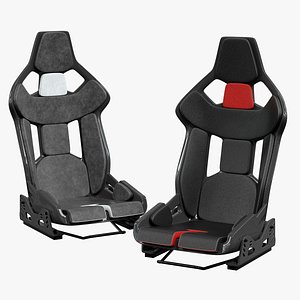 3D Carbon fibre car racing seat model
