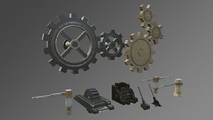 3D gears levers mechanisms