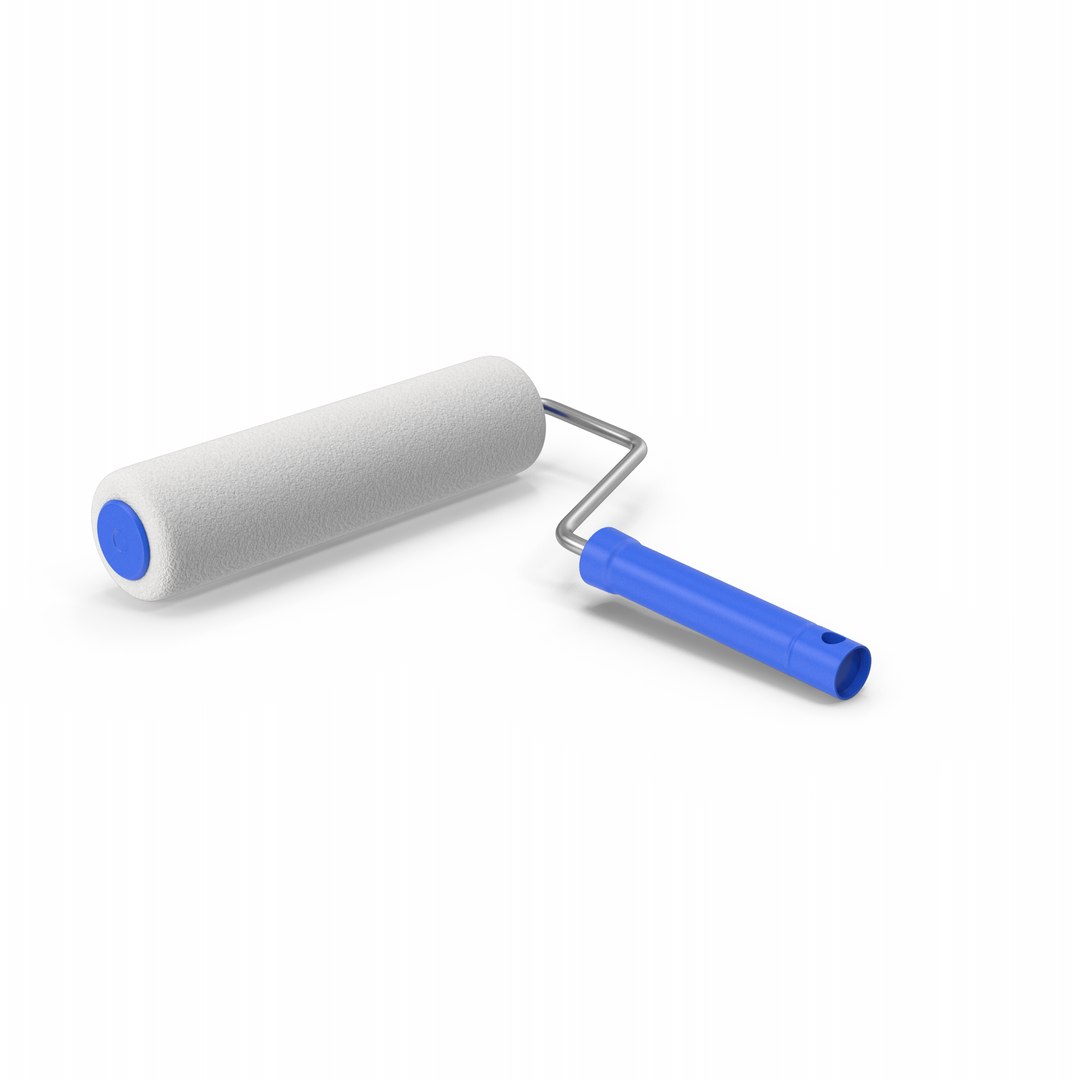 3D Blue Paint Roller Model - TurboSquid 1912276