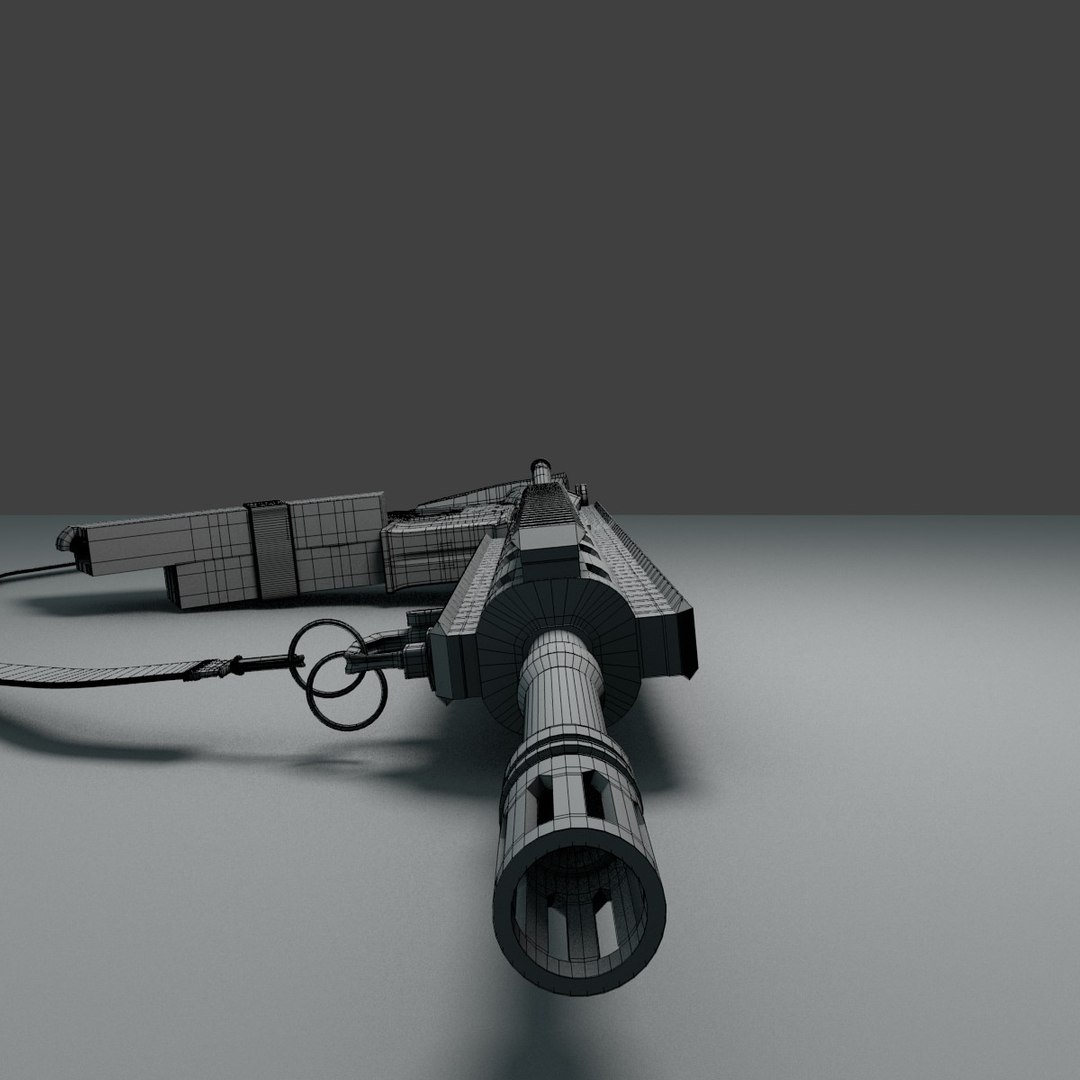 Gritty Assault Rifle 3d Model