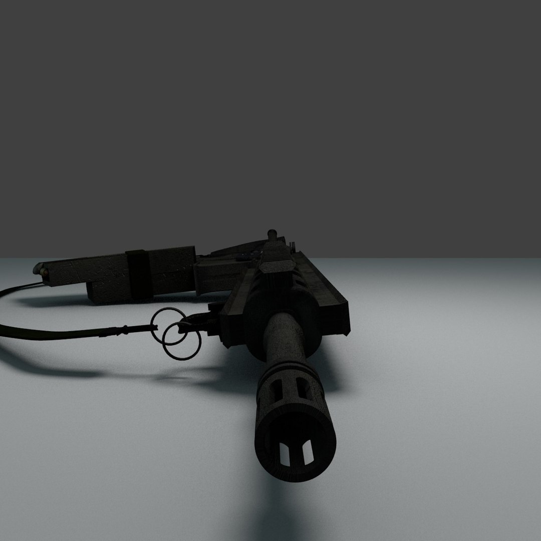 Gritty Assault Rifle 3d Model