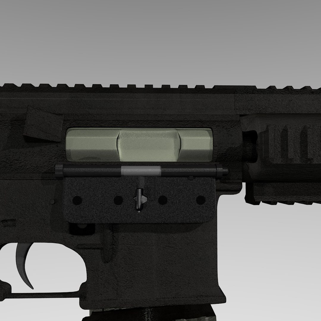 Gritty Assault Rifle 3d Model