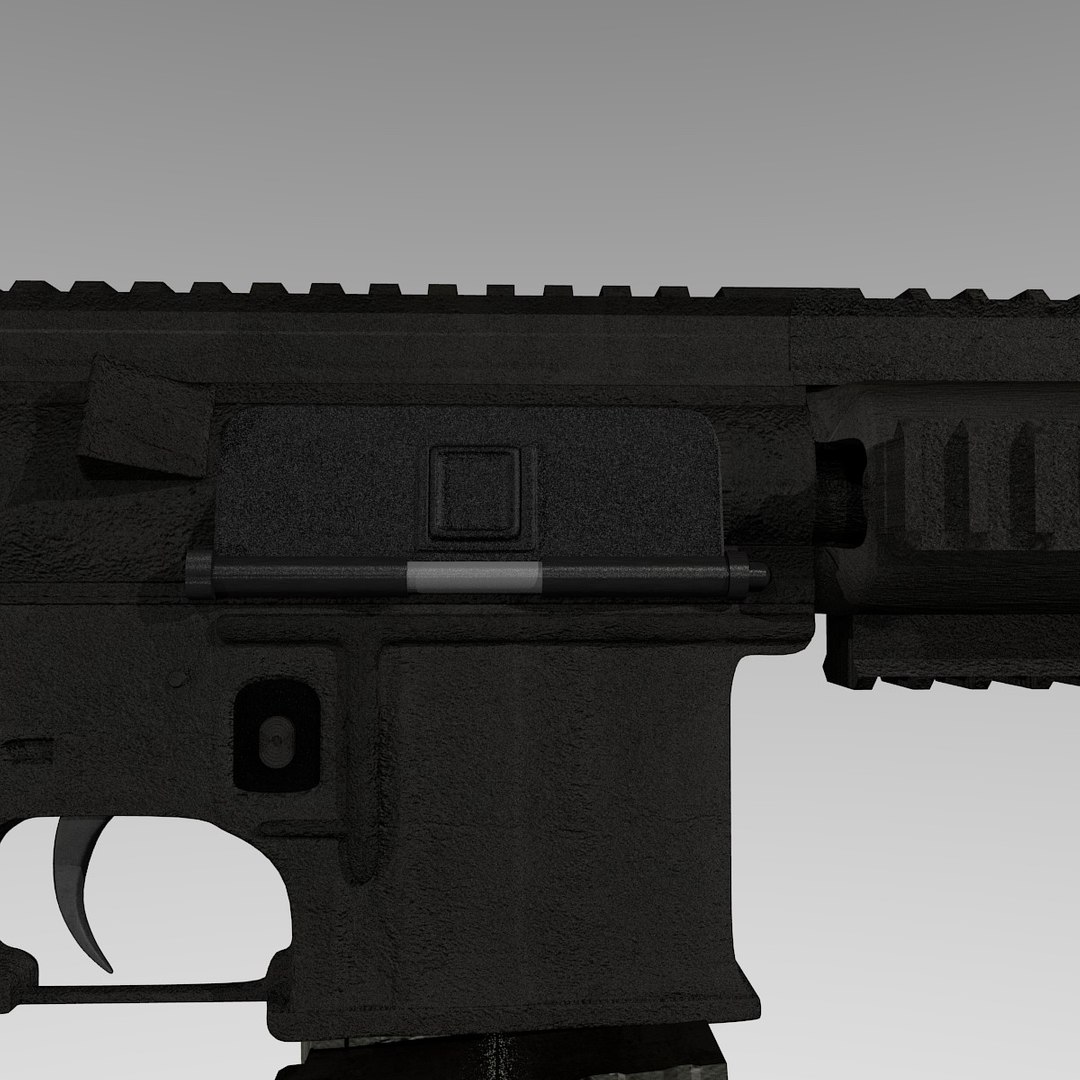 Gritty Assault Rifle 3d Model