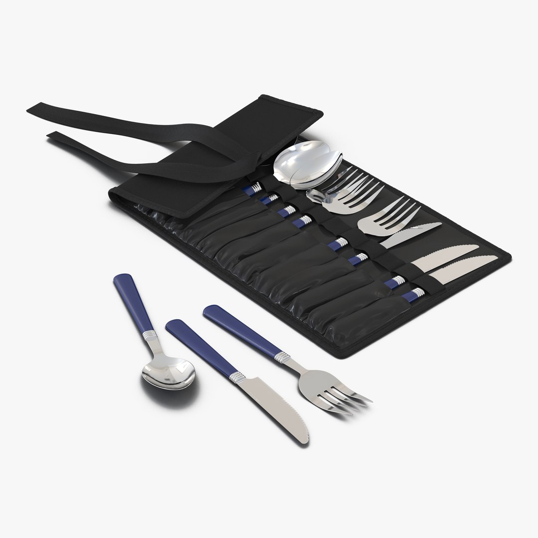 Picnic Cutlery Set 3D model preview
