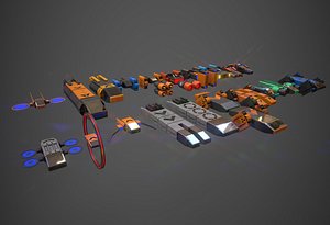 SciFi Hover Car Collection model