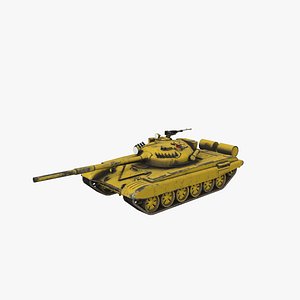 T-72 Soviet Main Battle Tank Low-poly PBR