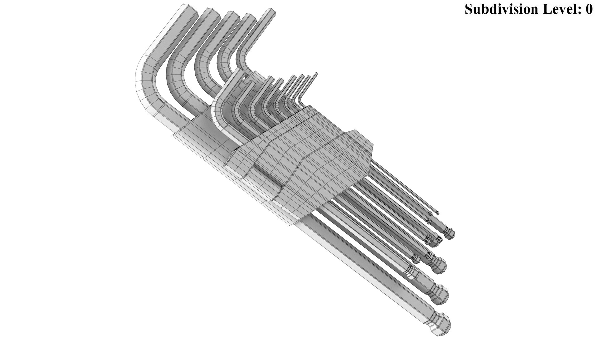 Detailed Allen Key Wrenches 3D Model - TurboSquid 2156656