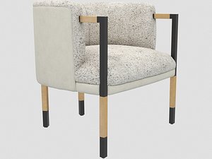 3D larchmont chair burnished bronze