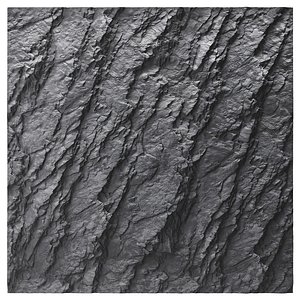 Stone Wall Rock Cliff 08 3D