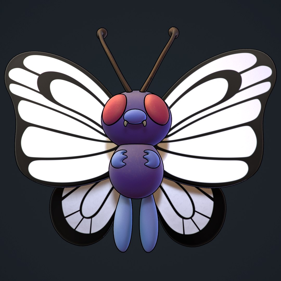 3d model of butterfree pokemon https://p.turbosquid.com/ts-thumb/w4/EKq2oP/o1dpHYOJ/screenshot008/png/1489575844/1920x1080/fit_q87/f052d3768658131df86a7749597956493ed42bc6/screenshot008.jpg