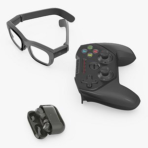 Smart Glasses with SteelSeries Gamepad and Earbuds