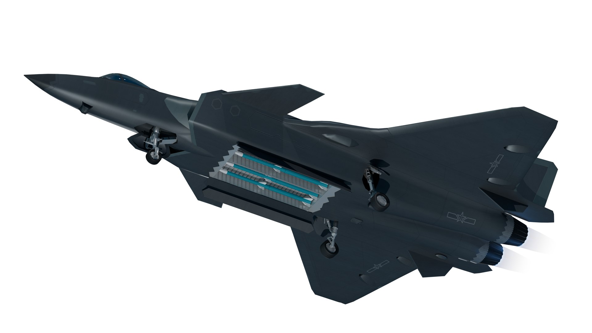 3D J-20 Fighter J-20 J20 J-20 Stealth Fighter J-20 Weilong Model ...