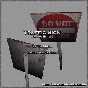 Traffic sign - Do not enter ( Urban model )